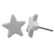 White Star Crackle Ceramic Knob